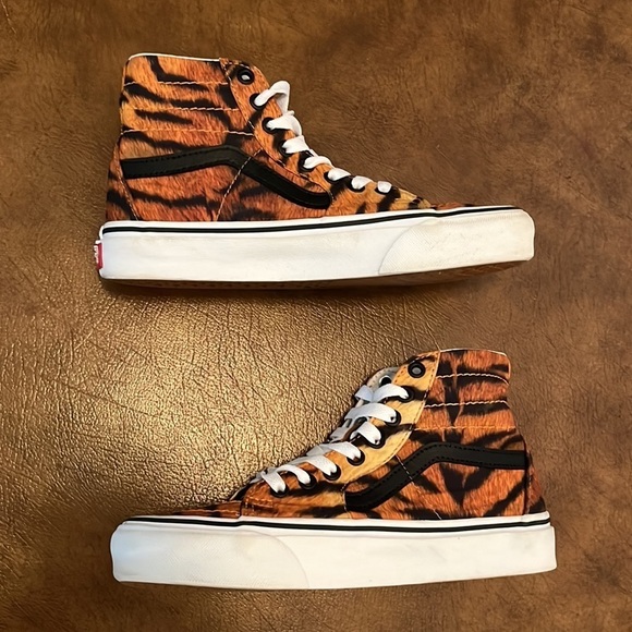 Vans Sk8-Hi Tapered Skate Shoe Tiger Unisex Women’s Size 7 - Picture 4 of 7